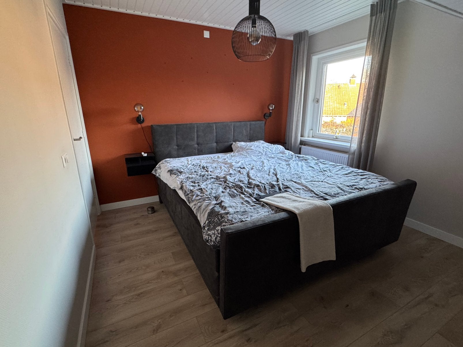Boxspring 210x180, Huis en Inrichting, Slaapkamer | Bedden, Overige materialen, Gebruikt, 210 cm, Tweepersoons