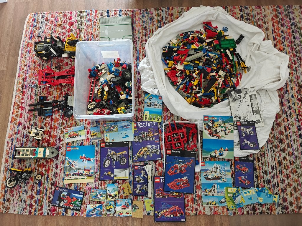 Vintage LEGO (o.a. 8868, 8860, 8856, 8872), ca. 13 kg
