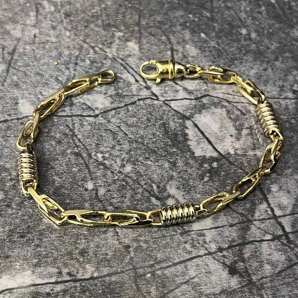 18 karaat gouden armband massief monte carlo, Ophalen of Verzenden, Nieuw, Goud