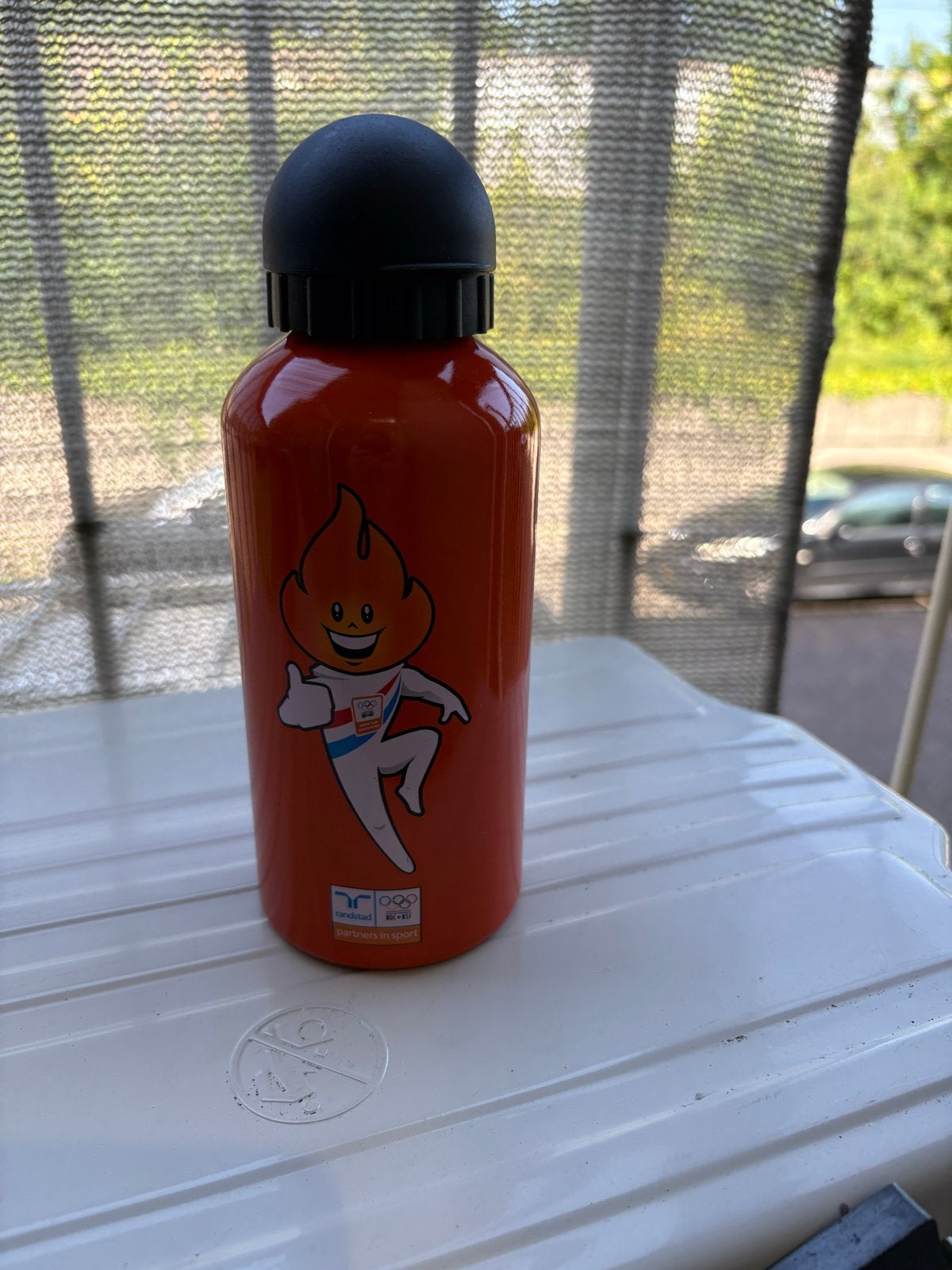 Bidon 500ml Aluminium - Olympische Spelen Mascotte, Ophalen of Verzenden, Gebruikt