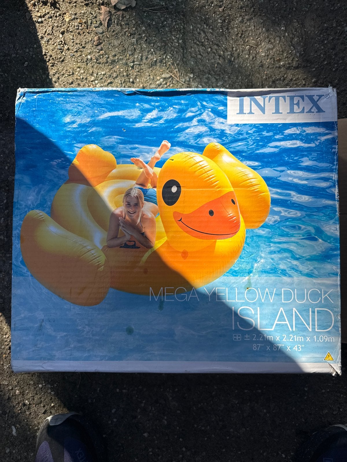 Nieuw Intex Mega Yellow Duck Island Opblaaszwembad, 200 tot 300 cm, Opblaaszwembad, 80 tot 120 cm, Vierkant