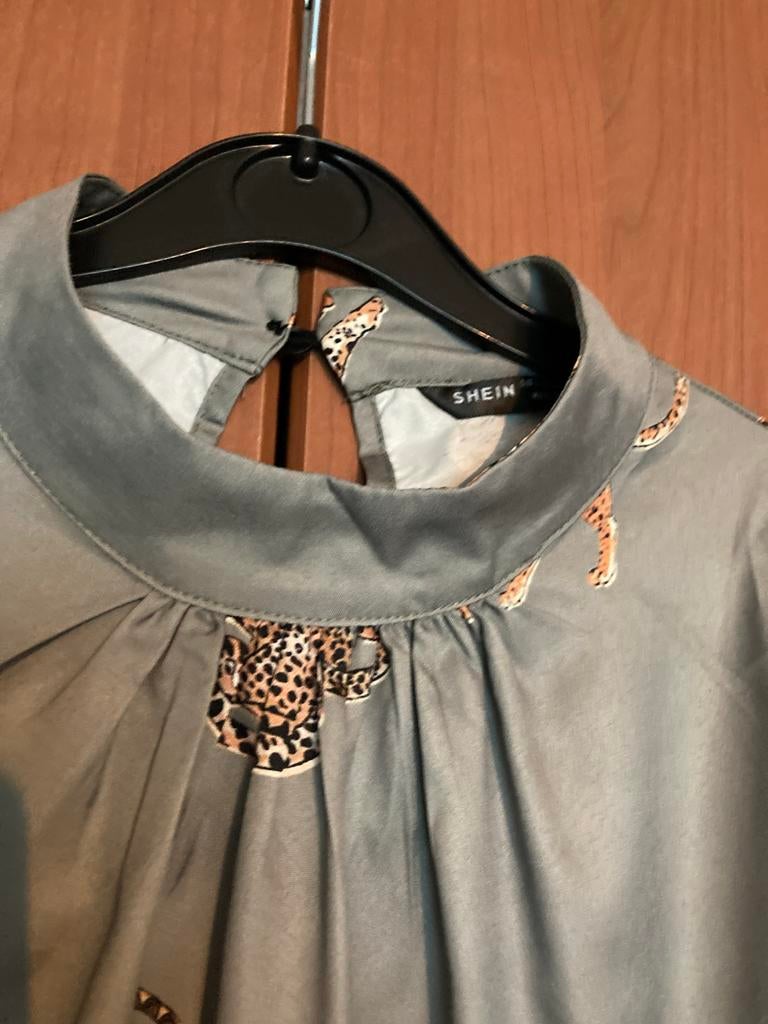Shein blouse met luipaardprint, Verzenden, Gedragen, Maat 42/44 (L), Overige kleuren