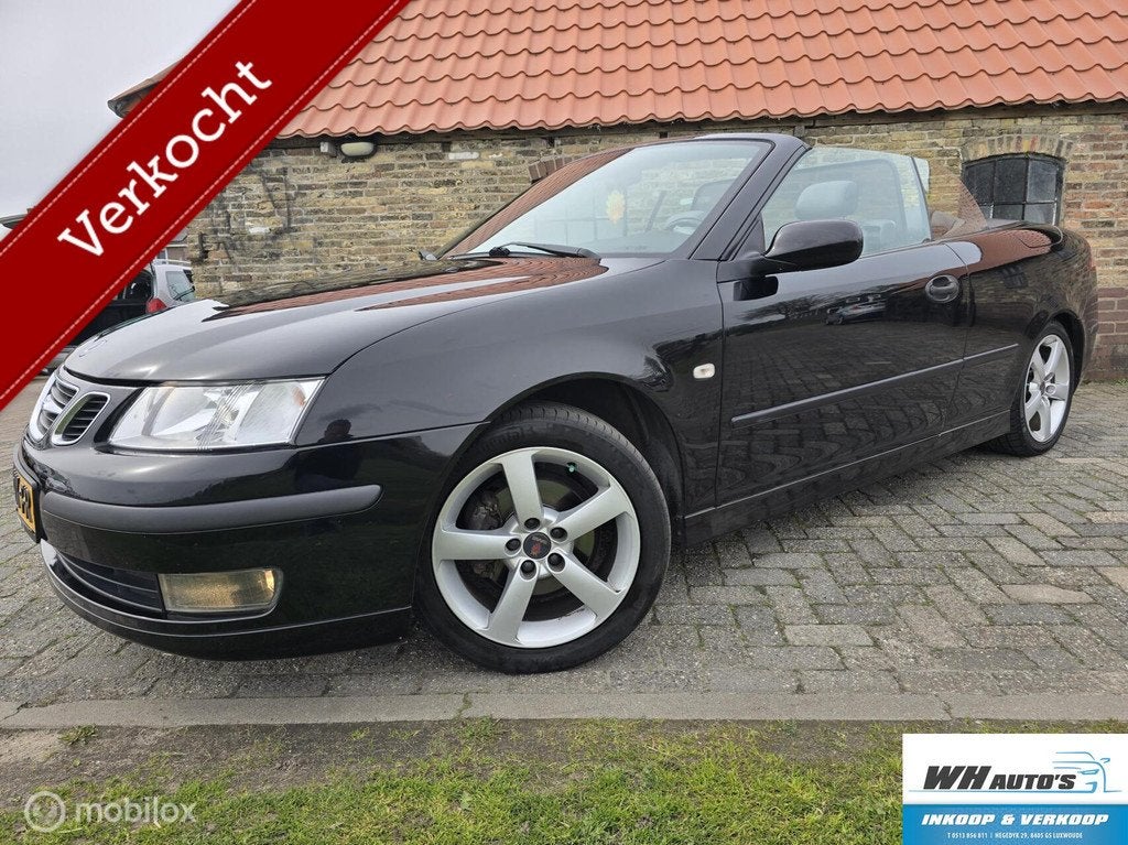 Saab 9-3 Cabrio 1.8t Vector, Auto's, Saab, 1998 cc, Gebruikt, 4 stoelen, Zwart