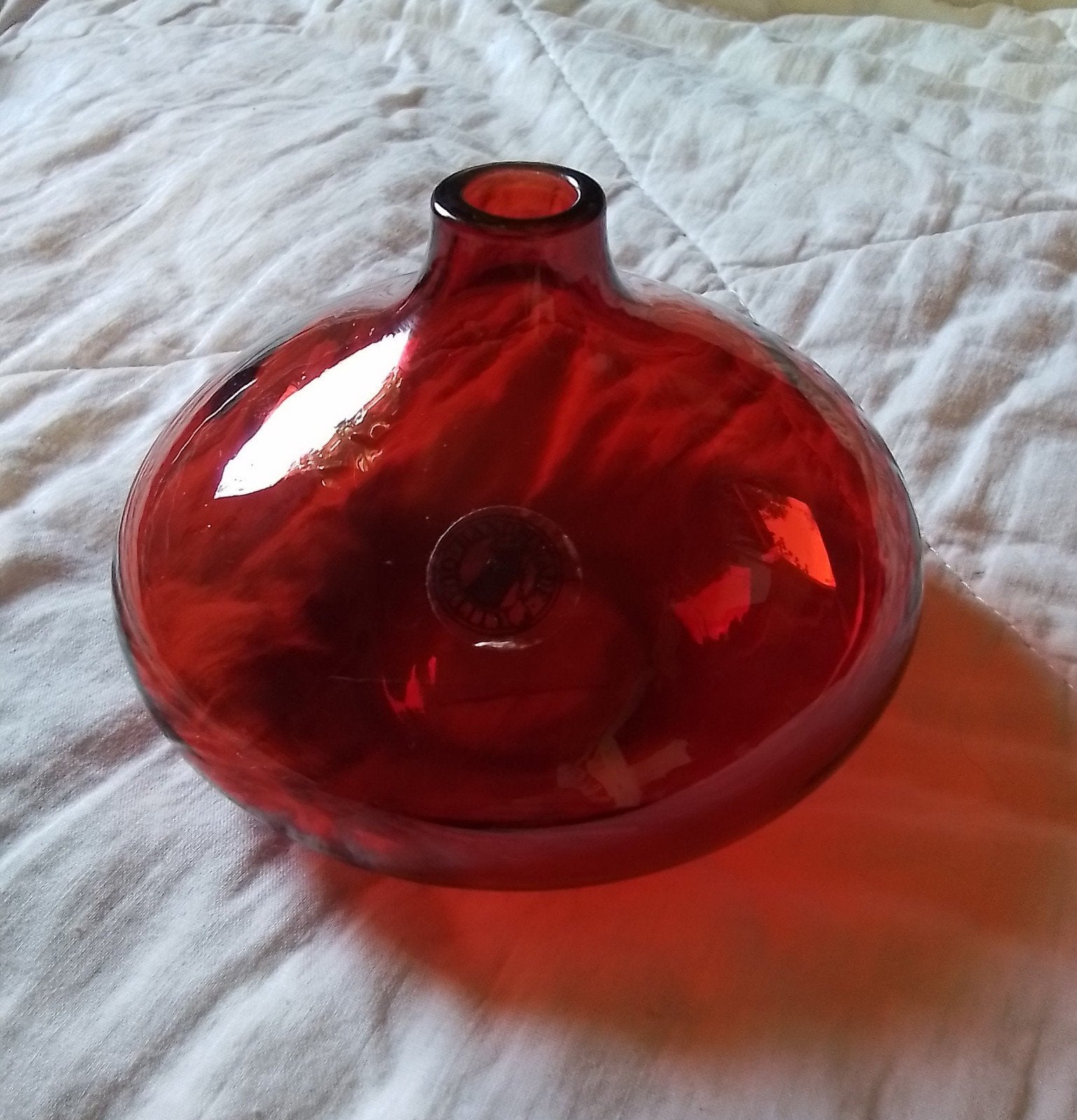 Vintage IKEA Salong vaas rood in keurige staat, Ophalen of Verzenden