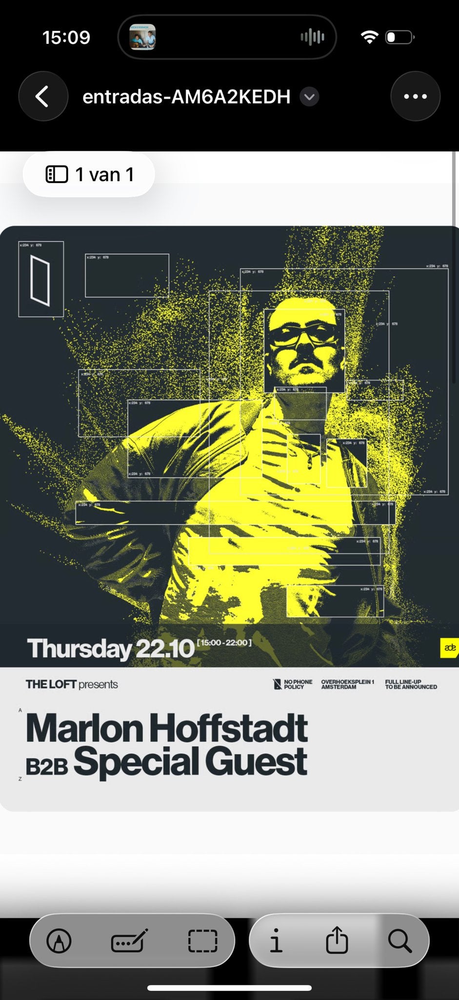 Marlon Hoffstad the loft 22 okt ade, Eén persoon, Oktober