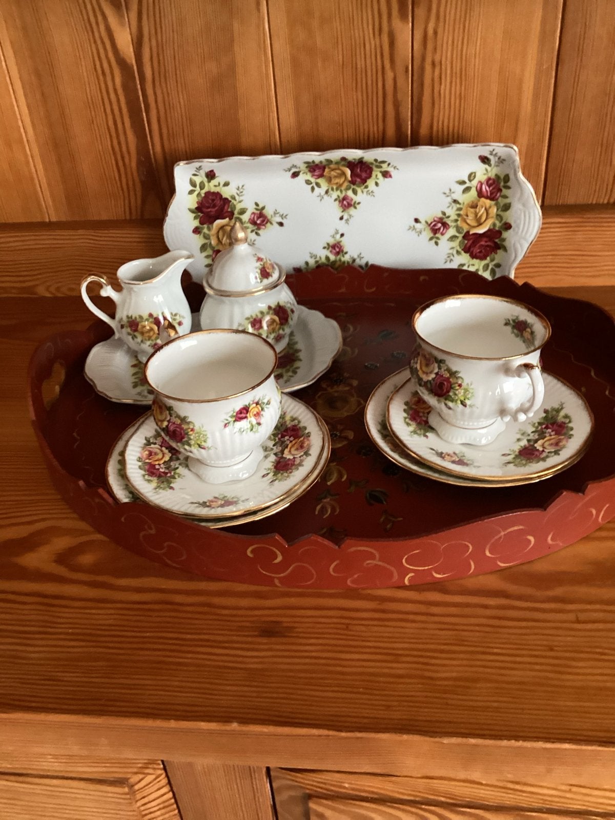 Engels theeservies: English Garden Elizabethan kop/schotels, Antiek en Kunst, Ophalen