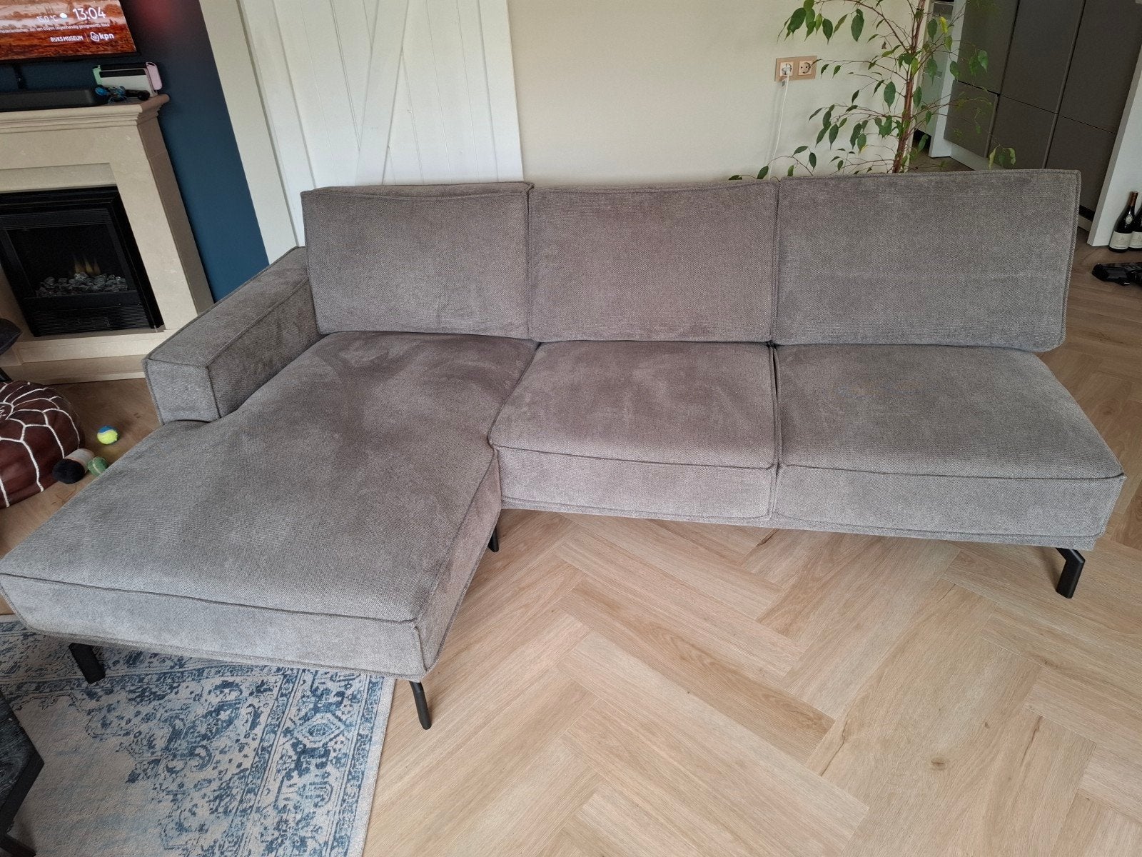 Alburg Hoekbank (2 delen) - Z.G.A.N. - Enter Taupe 12, Hoekbank, Zo goed als nieuw, Metaal, 150 cm of meer
