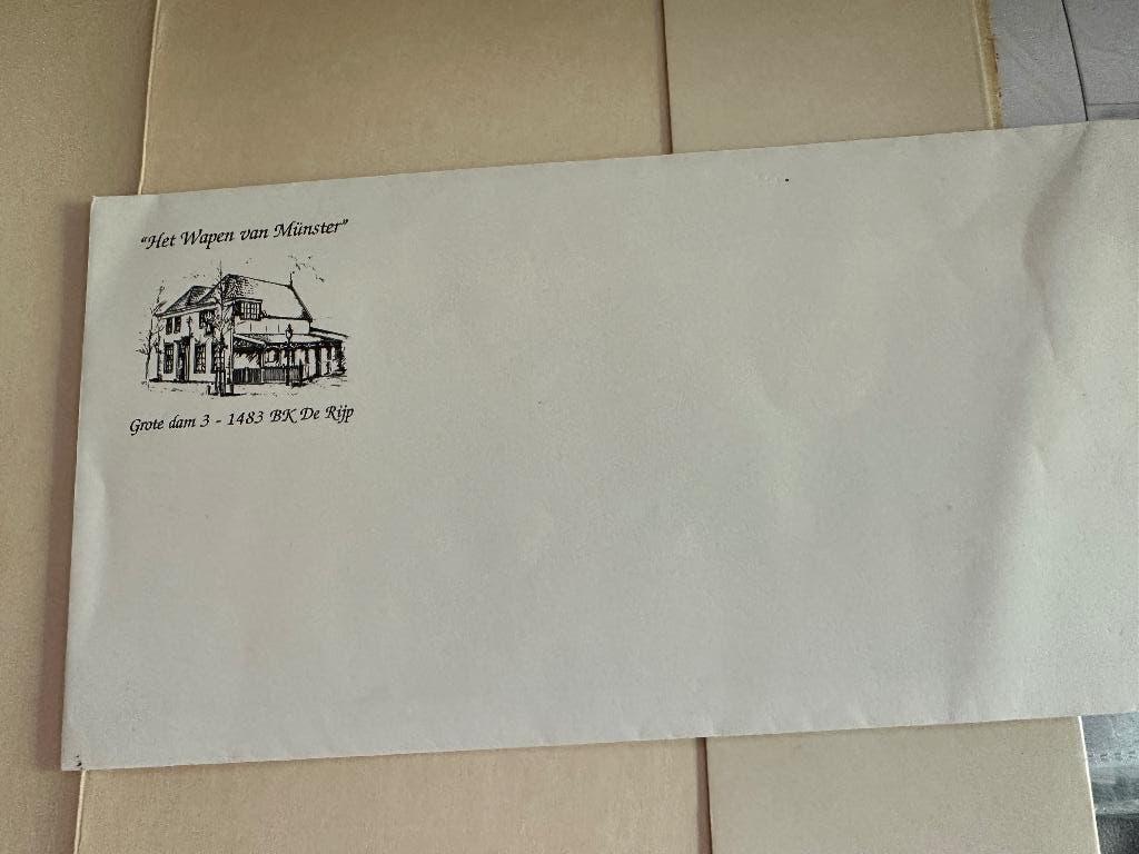 Envelop  Het wapen van Münster, de Rijp, Ophalen of Verzenden, Envelop