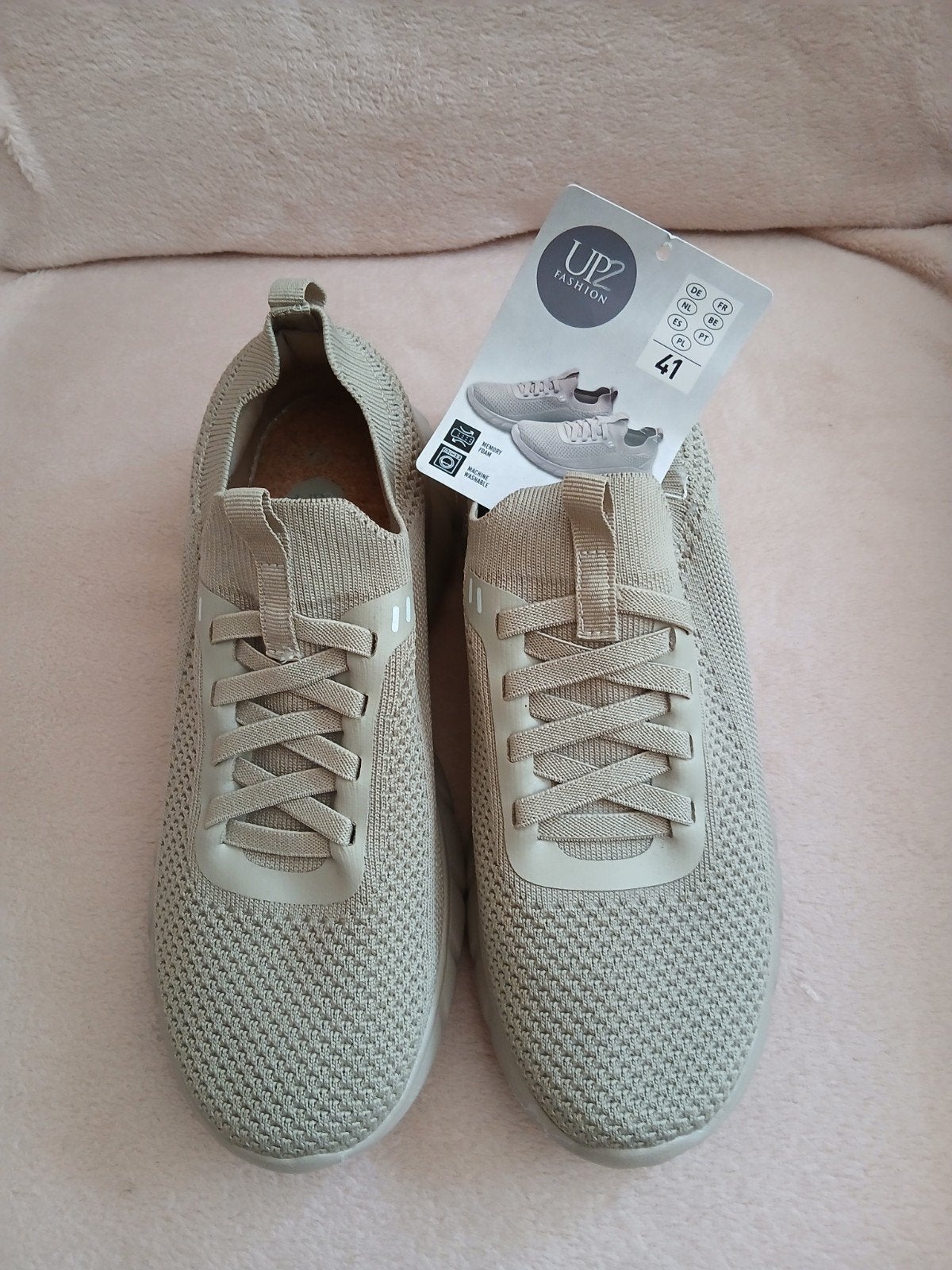 Nieuwe UP2 Fashion Sneakers Maat 41 - Beige, UP2 Fashion, Beige, Nieuw, Ophalen of Verzenden