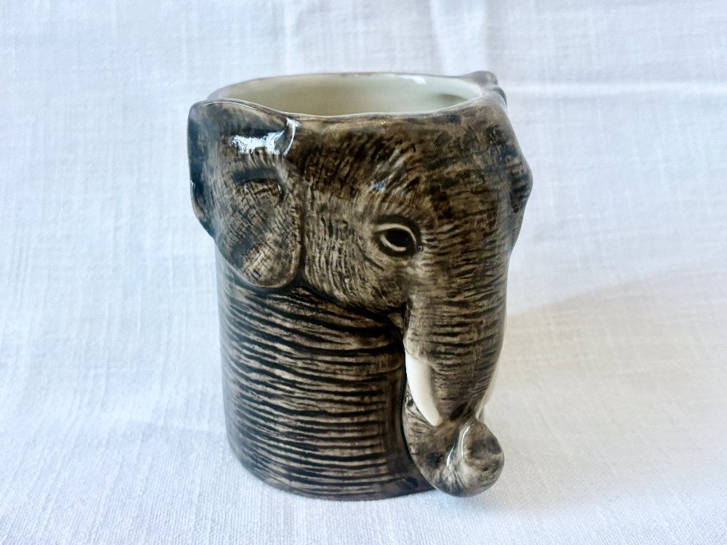 Quail Ceramics - Vaas Pennenhouder Olifant, Verzenden, Zo goed als nieuw, Grijs, Steen/keramiek