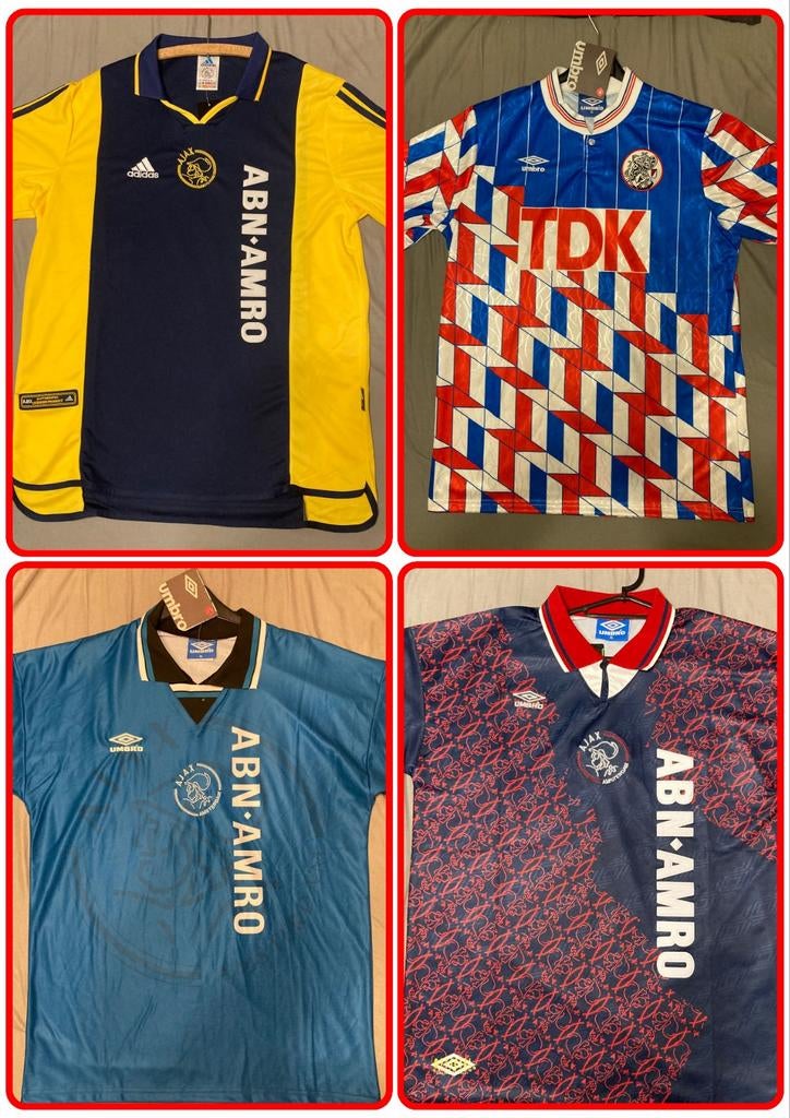 AJAX retro shirts maat XL, Maat XL, Ophalen of Verzenden, Nieuw, Shirt