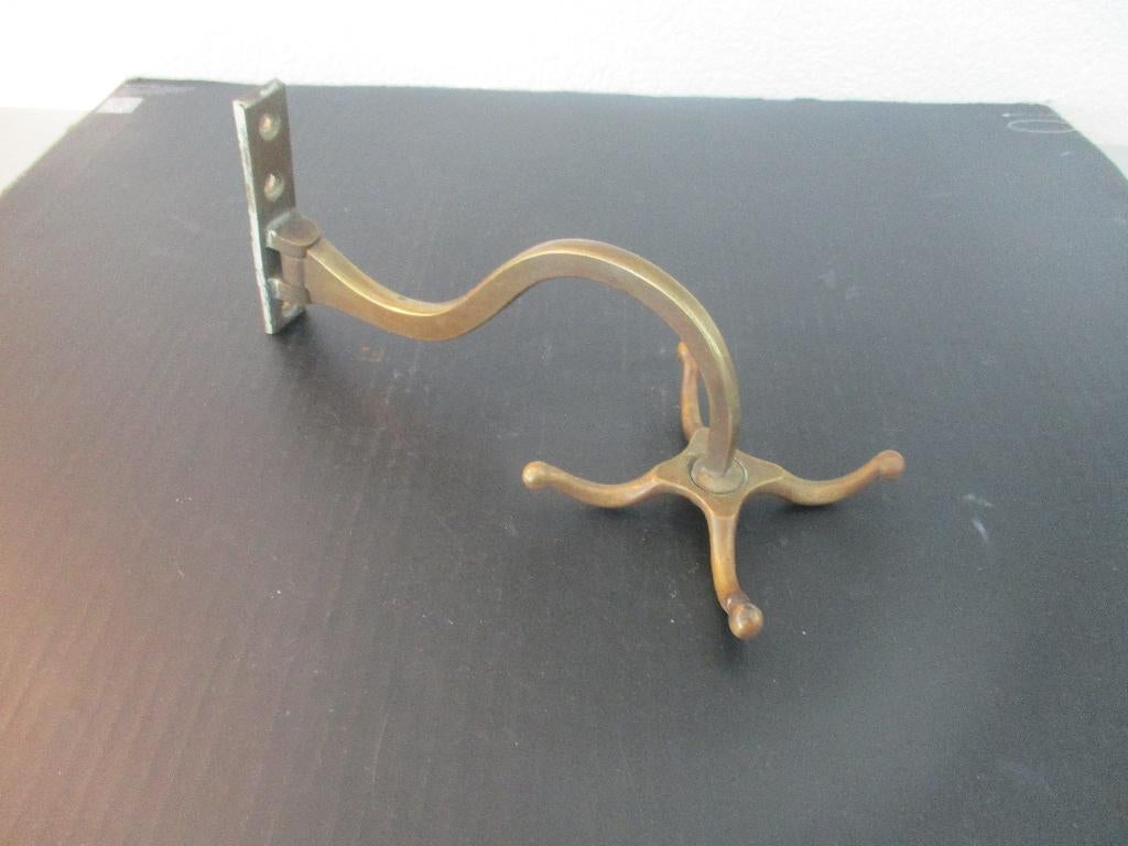 Antieke  kleding / theedoeken hanger, messing, Antiek en Kunst, Ophalen of Verzenden