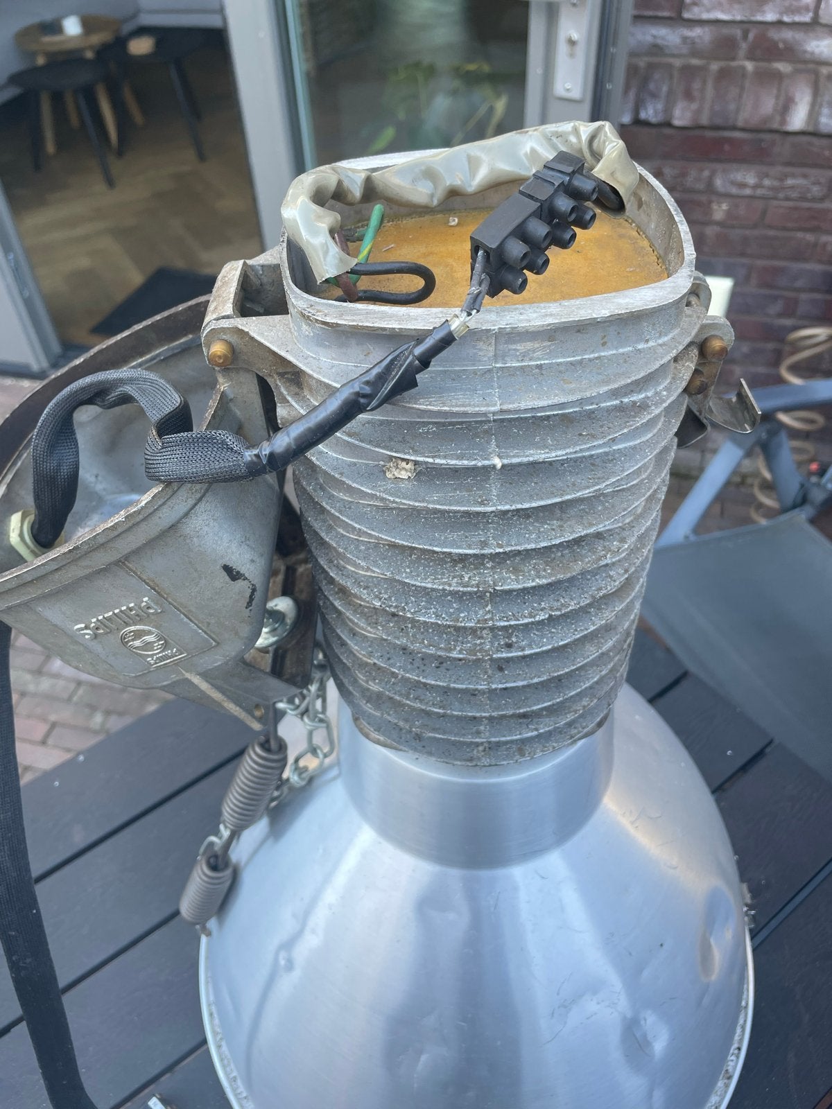 Vintage Philips Industriële Hanglampen (2 stuks), Antiek en Kunst, Ophalen