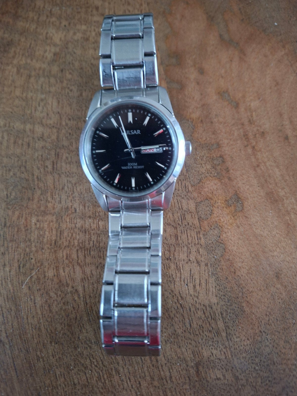 Pulsar herenhorloge., Overige merken, Staal, Staal, Polshorloge