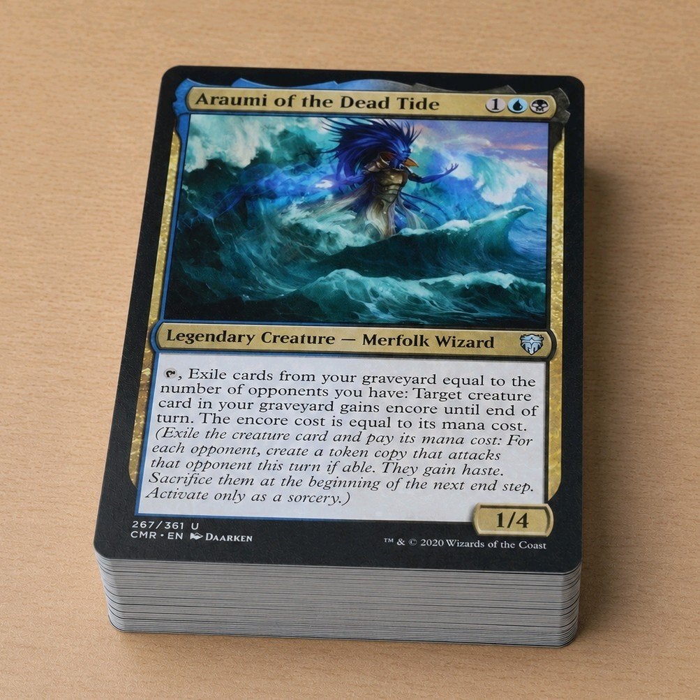 MTG Commander Deck Araumi Of The Dead Tide (kant en klaar), Ophalen of Verzenden, Zo goed als nieuw, Speeldeck