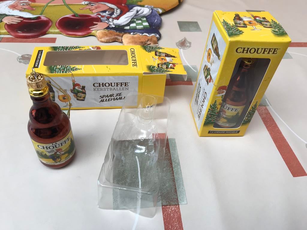 Chouffe kerst ornamenten, 2 voor 13€, Ophalen of Verzenden, Nieuw, Overige typen