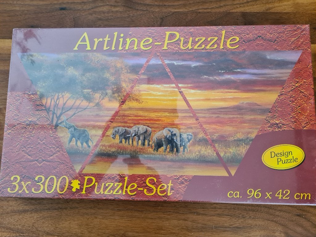 Abendsonne in afrika.               Puzzel.      Nieuw,, Ophalen of Verzenden, 500 t/m 1500 stukjes, Nieuw, Legpuzzel