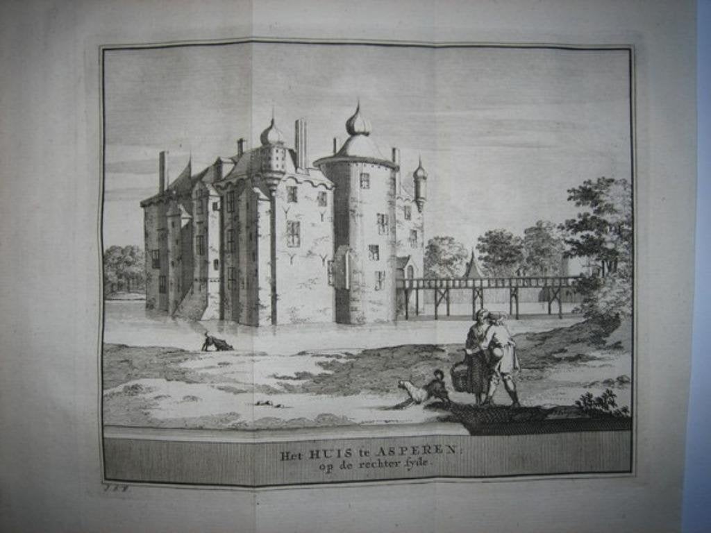 09 Asperen het Huis Kopergravure 1736, Ophalen of Verzenden