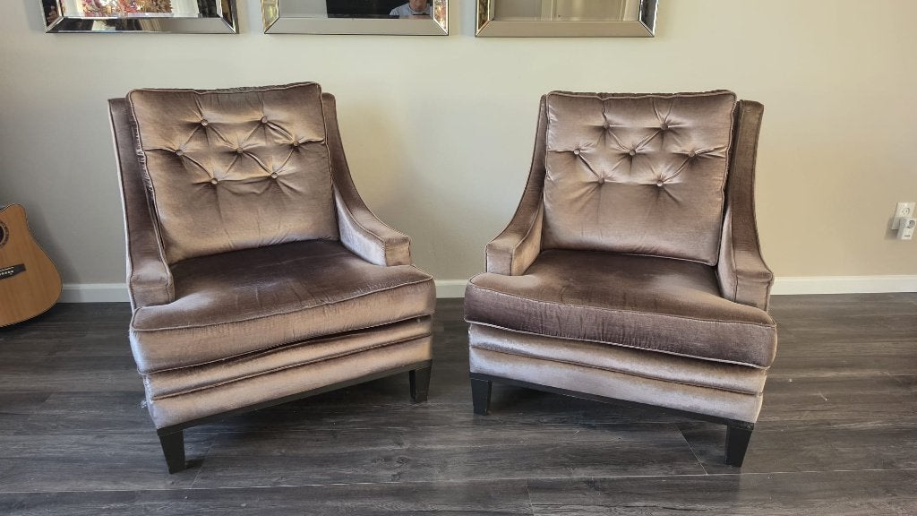 2 Luxe Fauteuils – Eric Kuster Stijl – € 250,- samen, Ophalen, Gebruikt, 75 tot 100 cm, Stof