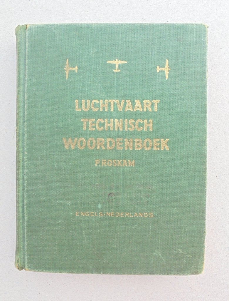 Oud Luchtvaart Technisch Woordenboek door P. Roskam 1948., Ophalen of Verzenden, Gebruikt, Boek of Tijdschrift