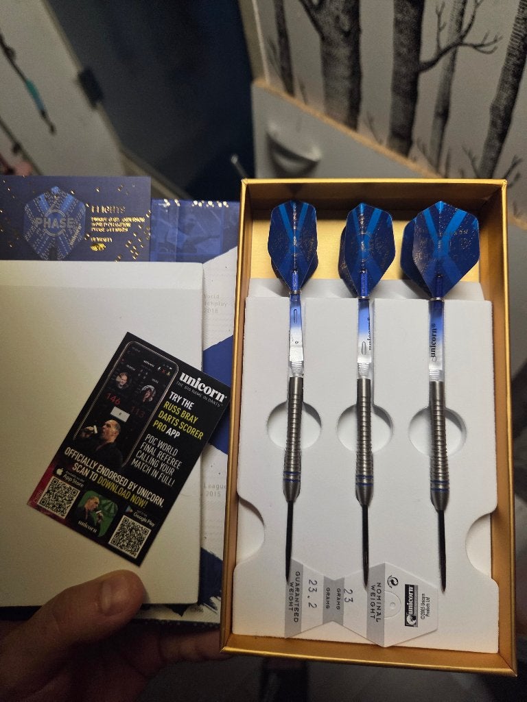 Gary anderson 23 gram, Sport en Fitness, Darts, Ophalen of Verzenden, Zo goed als nieuw, Pijlen