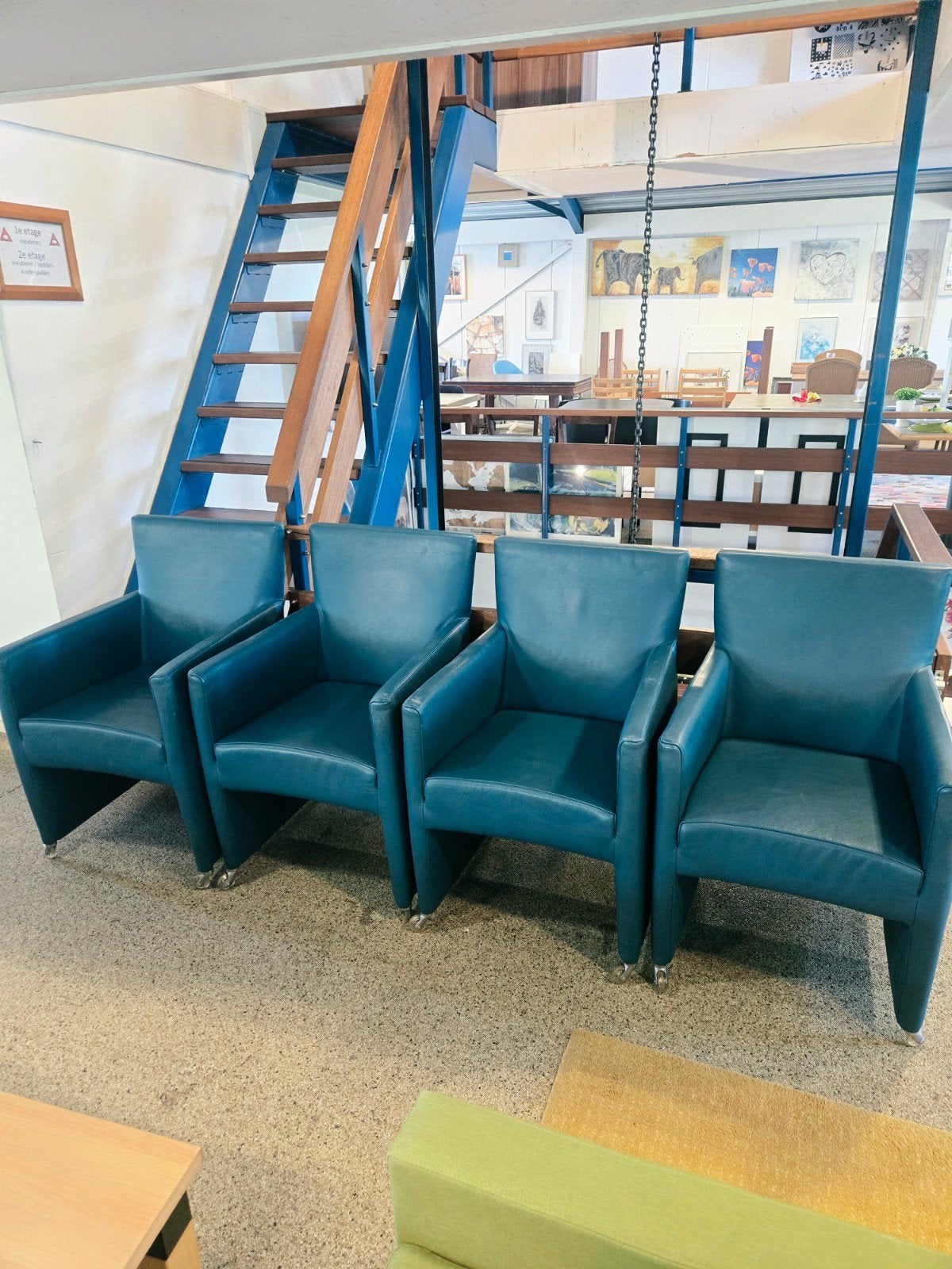 Eetkamerstoelen op wieltjes setprijs, Ophalen, Zo goed als nieuw