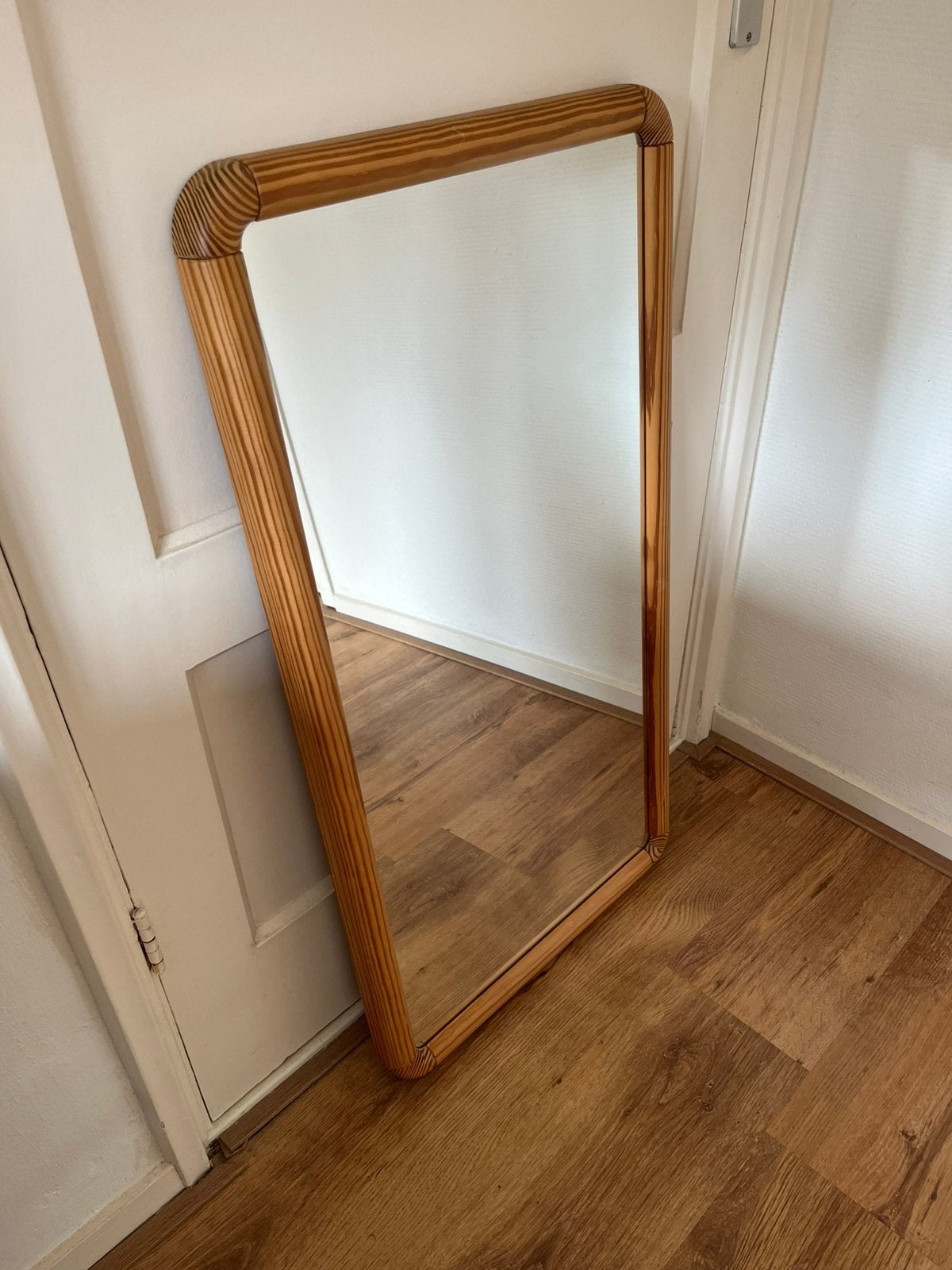 Vintage spiegel antiek rotan bohemian boho wandspiegel, Huis en Inrichting, Woonaccessoires | Spiegels, Ophalen, Minder dan 50 cm