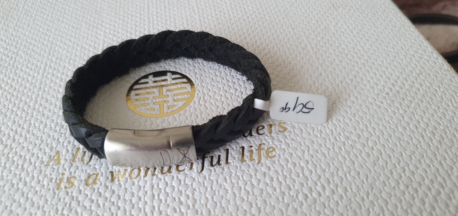 Aze Jewels stoere leren armband 20.5cm nieuw., Ophalen of Verzenden, Nieuw, Bruin, Leer