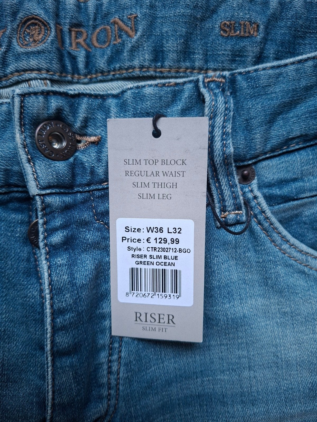 Cast Iron Riser slimfit jeans W36 L32, W36 - W38 (confectie 52/54), Blauw, Nieuw, Ophalen of Verzenden