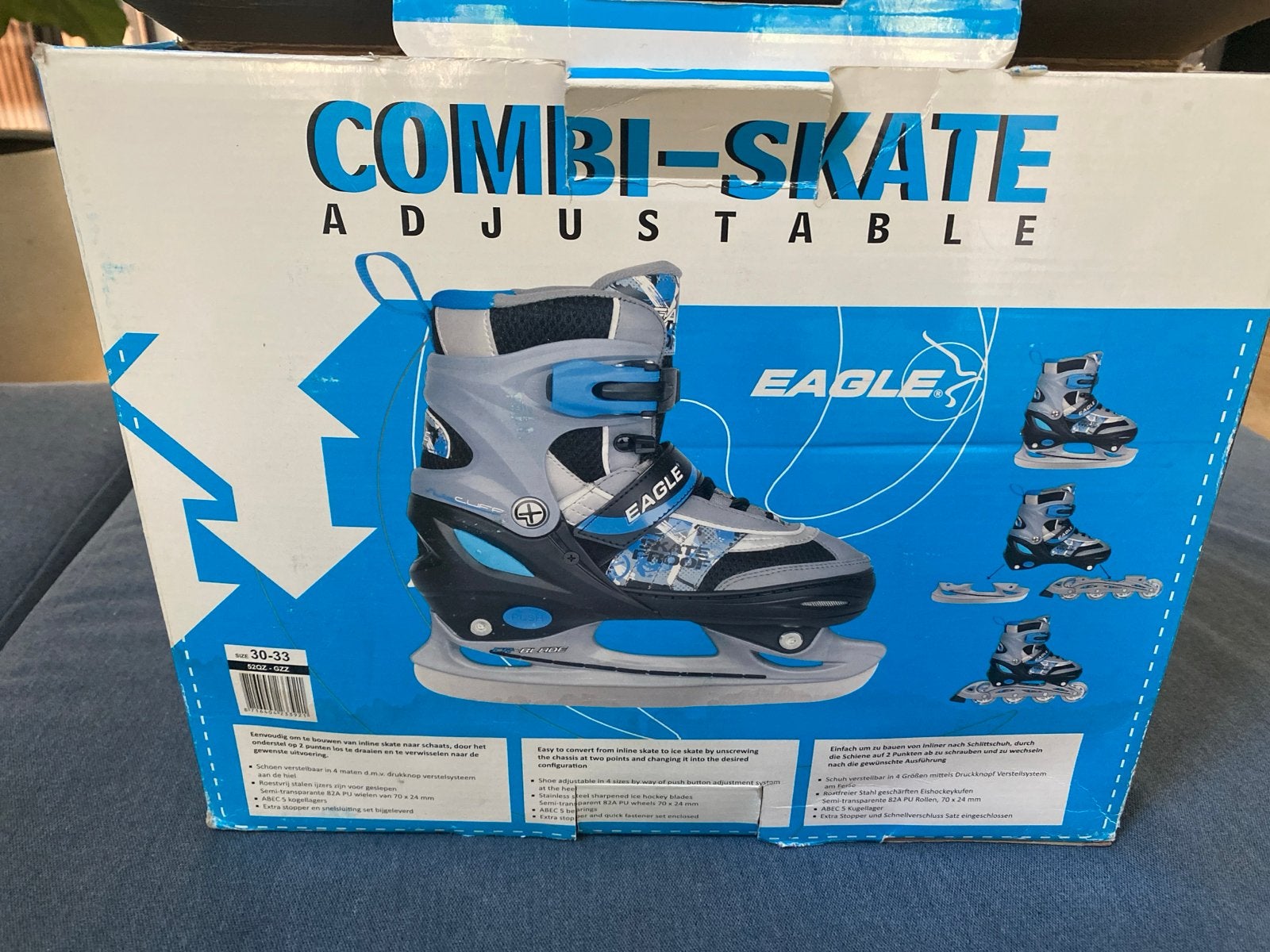 Verstelbare Combi-Skates (Skeelers & Schaatsen) Maat 30-33, Ophalen, Verstelbaar, Gebruikt, Kinderen