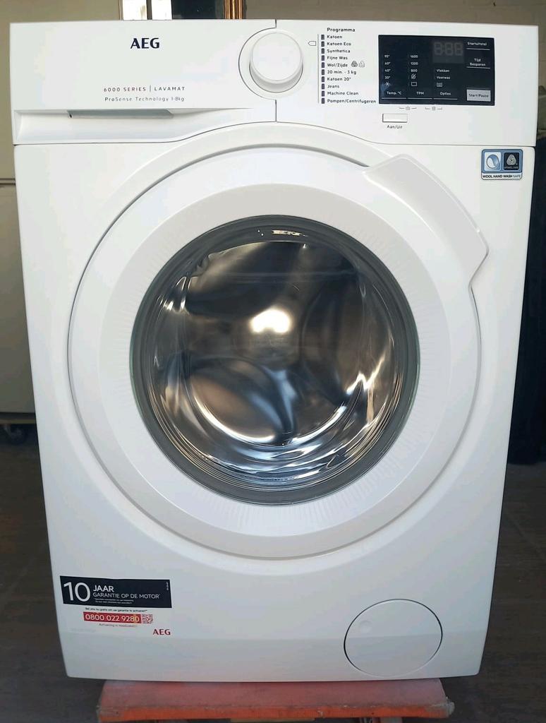 Wasmachine AEG, Ophalen, 8 tot 10 kg, 85 tot 90 cm, 1600 toeren of meer