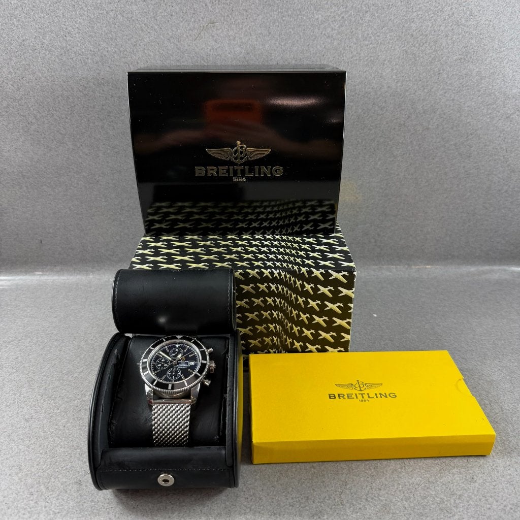 Breitling Superocean Heritage Chronograph 46 | doos | 411396, Sieraden, Tassen en Uiterlijk, Horloges | Heren, Staal, Gebruikt