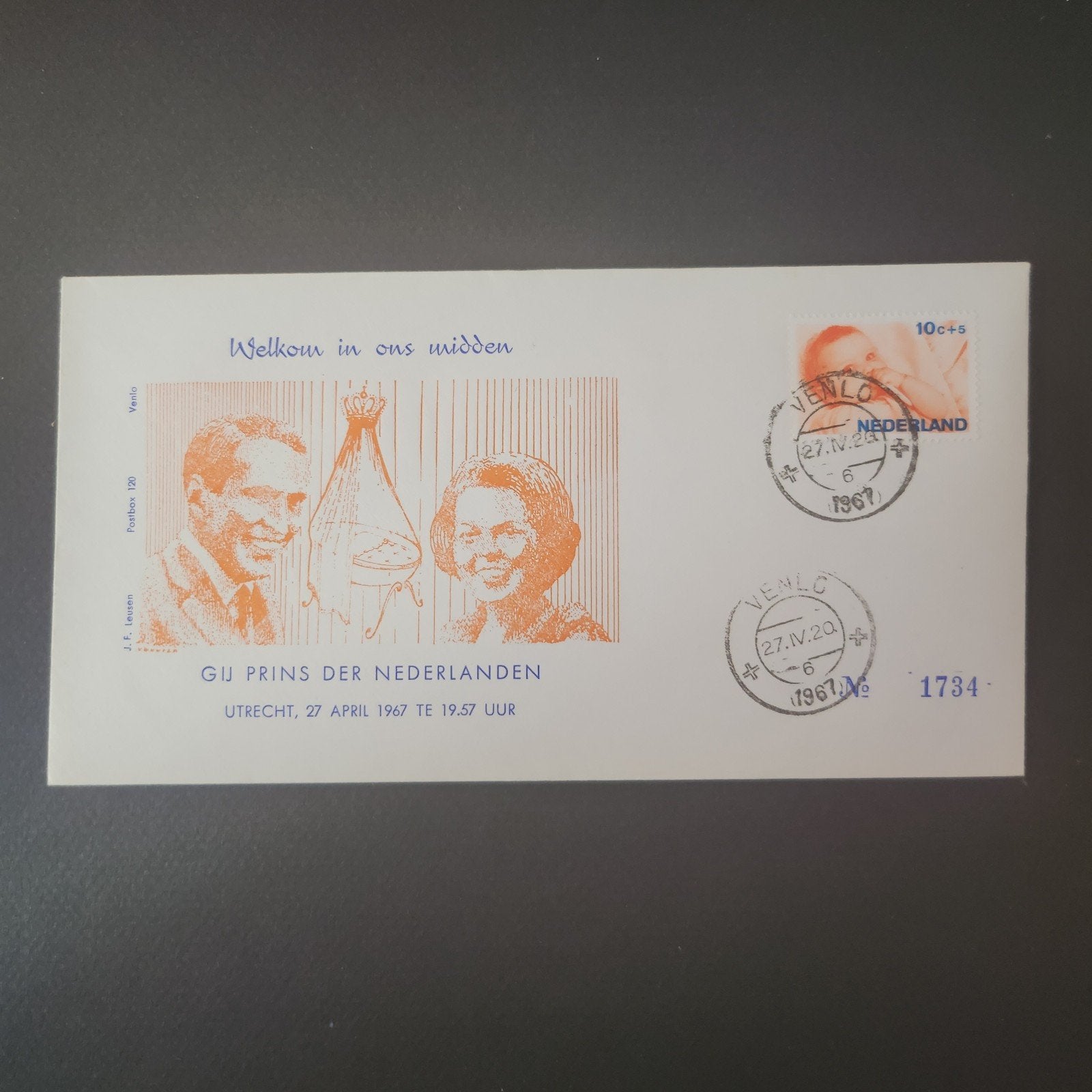 Eerste Dag Envelop Prins Willem-Alexander 1967, Verzenden, Onbeschreven, Nederland