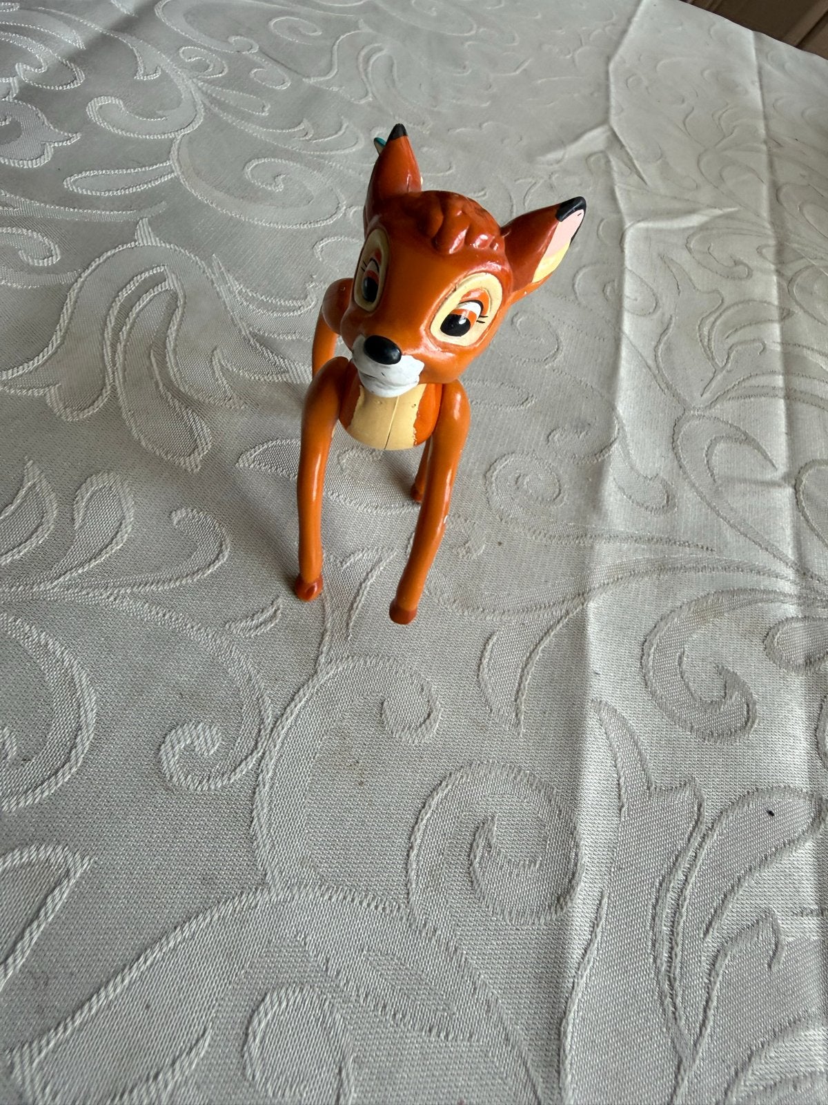 Vintage Bambi beeldje met vogel - Disney, Ophalen of Verzenden, Gebruikt