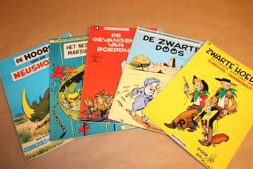 Robbedoes en Kwabbernoot — 5 Klassieke Delen Dupuis, Eén stripboek, Ophalen of Verzenden, Gelezen