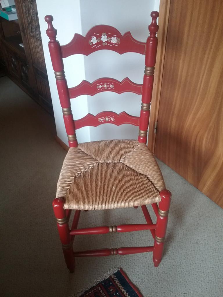 Mooie rieten stoel, Antiek en Kunst, Antiek | Meubels | Stoelen en Banken, Ophalen of Verzenden