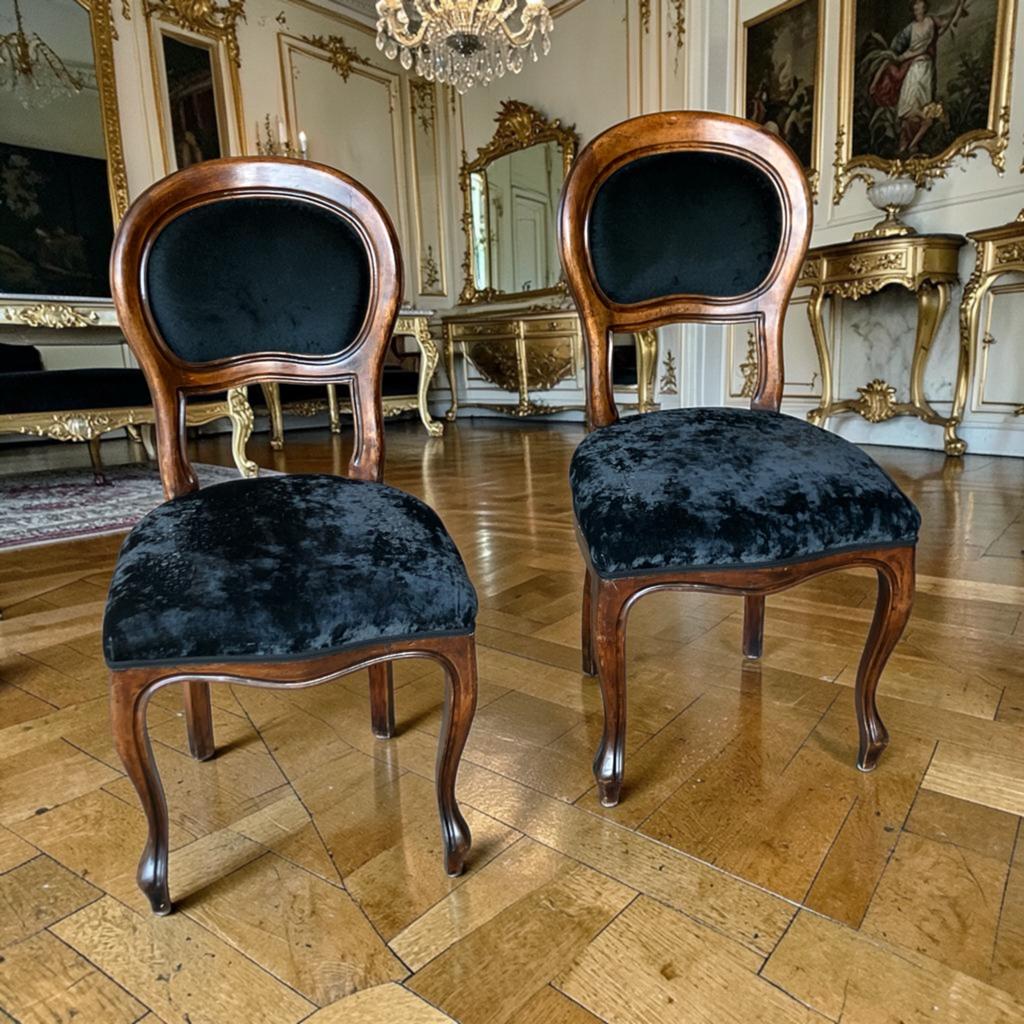 Set van 2 Antieke Biedermeier Stoelen, Antiek en Kunst, Ophalen