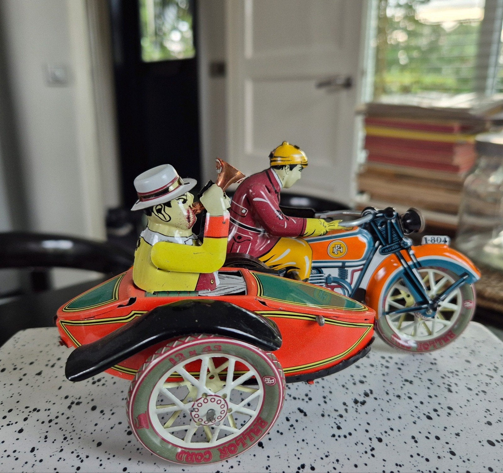 Vintage Paya "Tuf-Tuf" Blikken Motor / Zijspan (Heruitgave), Ophalen of Verzenden, Gebruikt