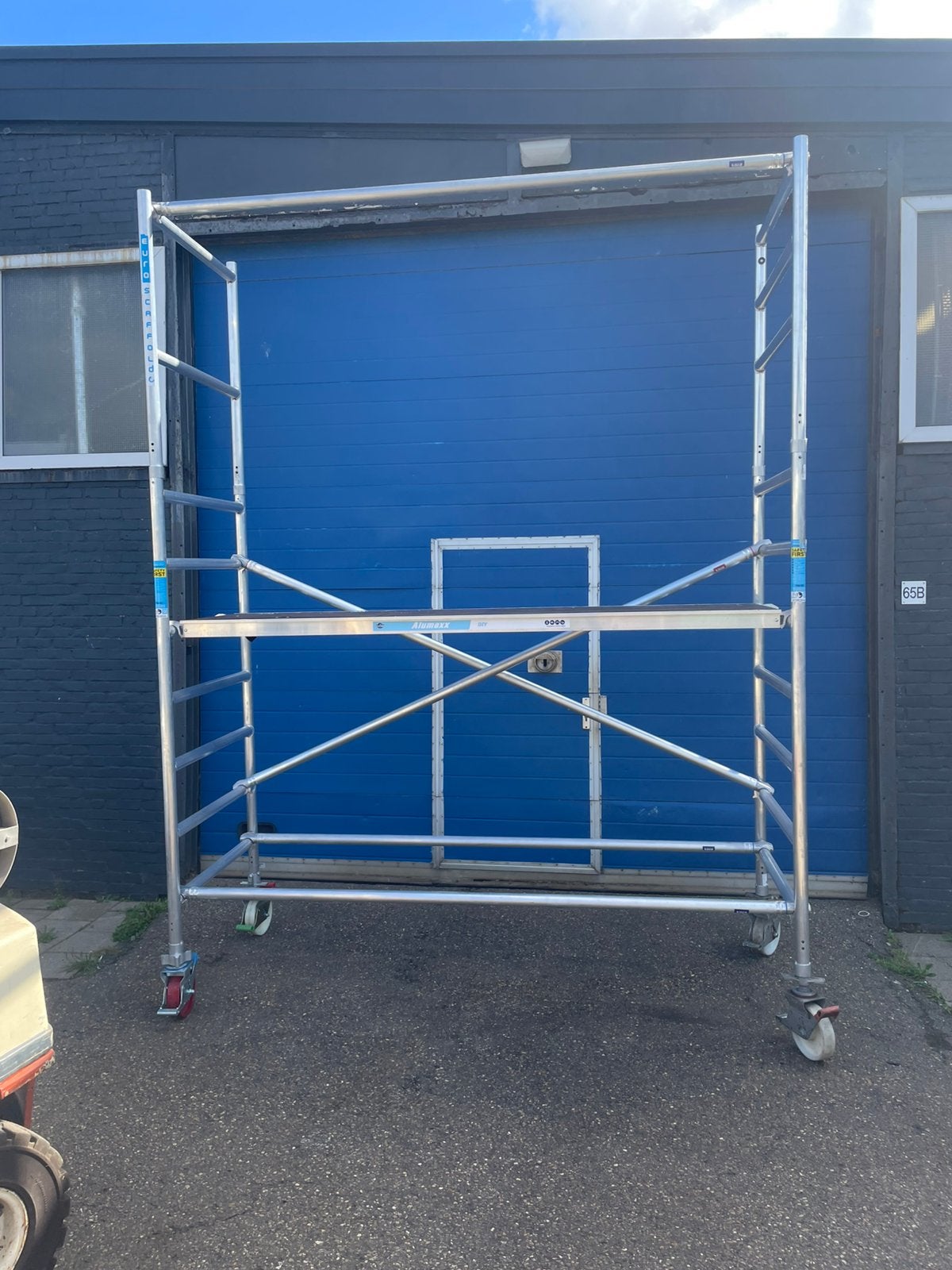 Gebruikte Rolsteiger 90x250 cm. Werkhoogte 4 meter, Ophalen, Gebruikt, Rolsteiger of Kamersteiger, 2 tot 5 meter