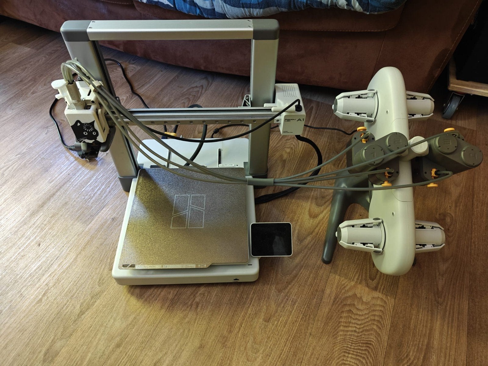 Bambu Lab A1 3D-printer met AMS Lite, Ophalen of Verzenden, Zo goed als nieuw, Filament, Ingebouwde Wi-Fi