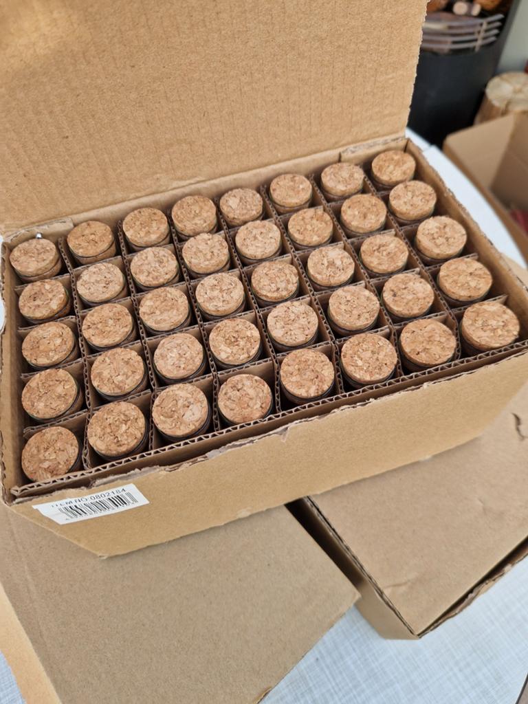 Glazen buisjes reageerbuisjes 160 decoratief met kurk, Overige kleuren, Nieuw, Ophalen of Verzenden, Glas