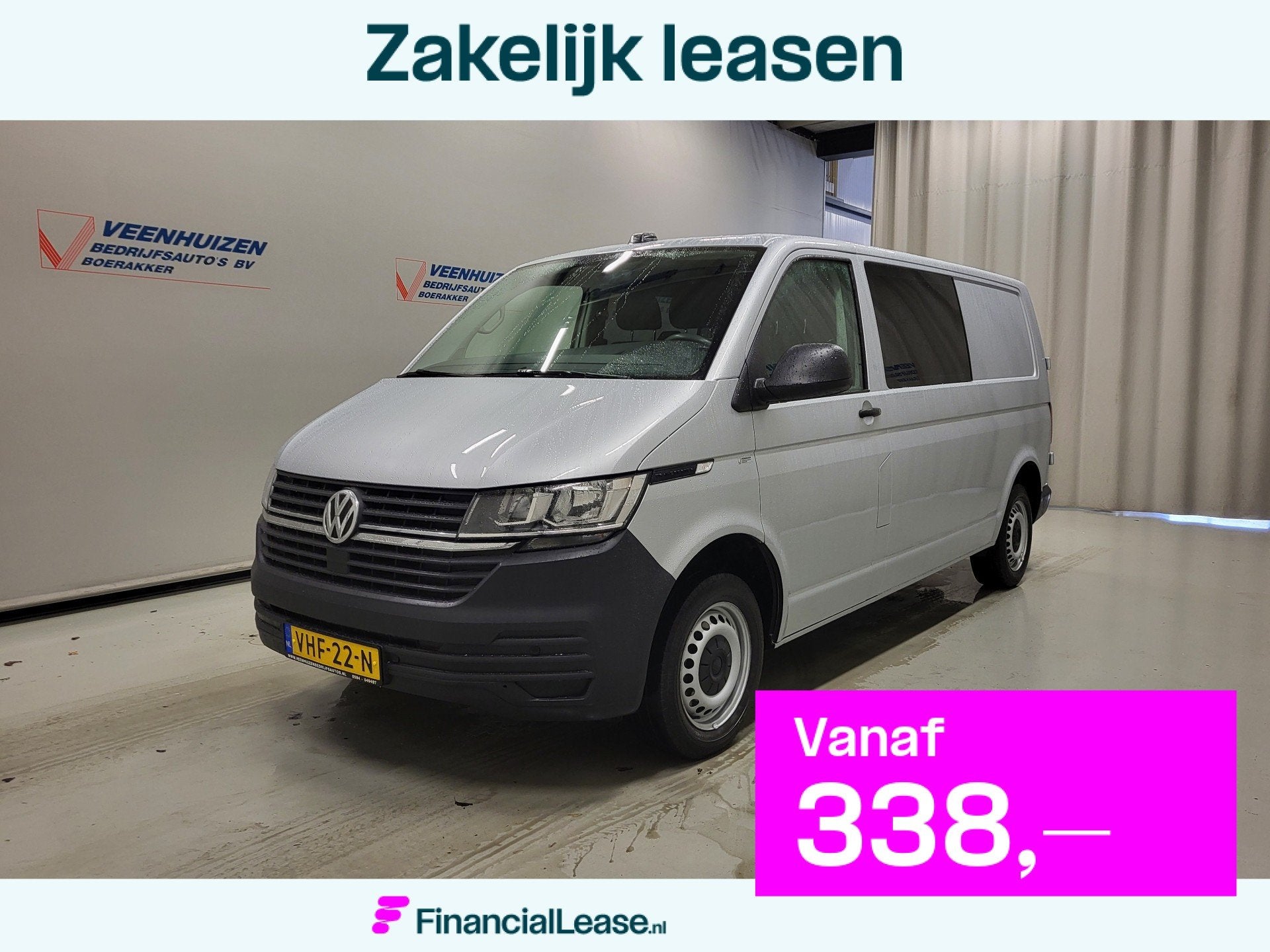 Volkswagen Transporter 2.0TDI L2/H1 Dubbele Cabine Euro 6!, Voorwielaandrijving, Gebruikt, Euro 6, 4 cilinders