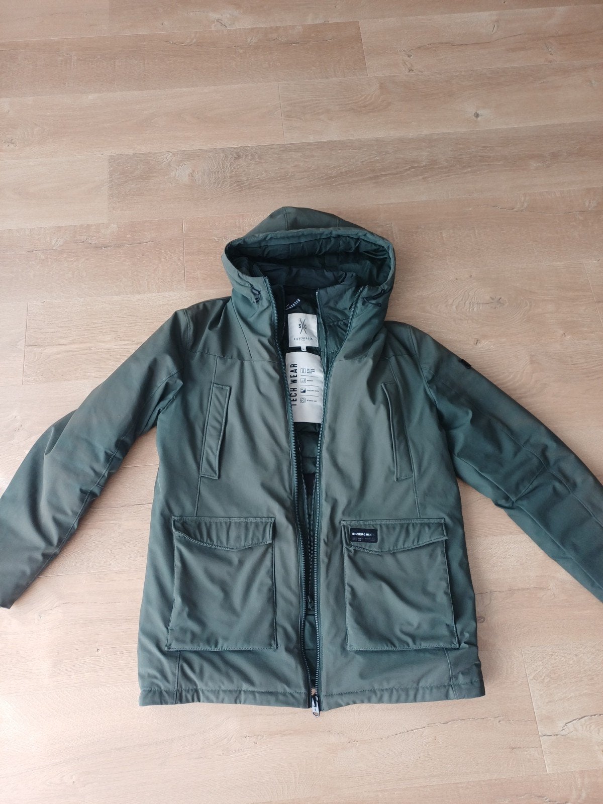 Heren winterjas Silvercreek, Ophalen, Maat 52/54 (L), Gedragen, Groen