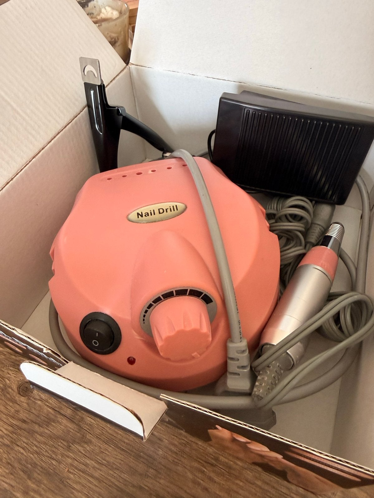 Naildrill machine met voetpedaal en nagelknipper, Ophalen of Verzenden, Gebruikt