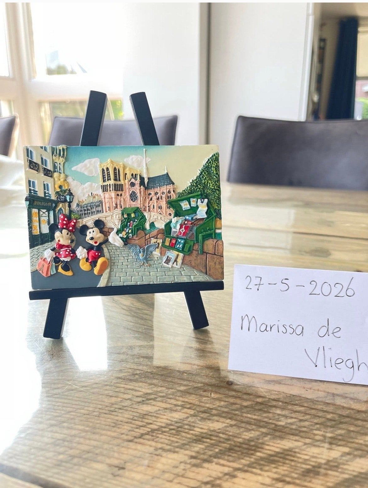 Disney Mickey & Minnie Parijs souvenir op ezel, Ophalen of Verzenden, Zo goed als nieuw