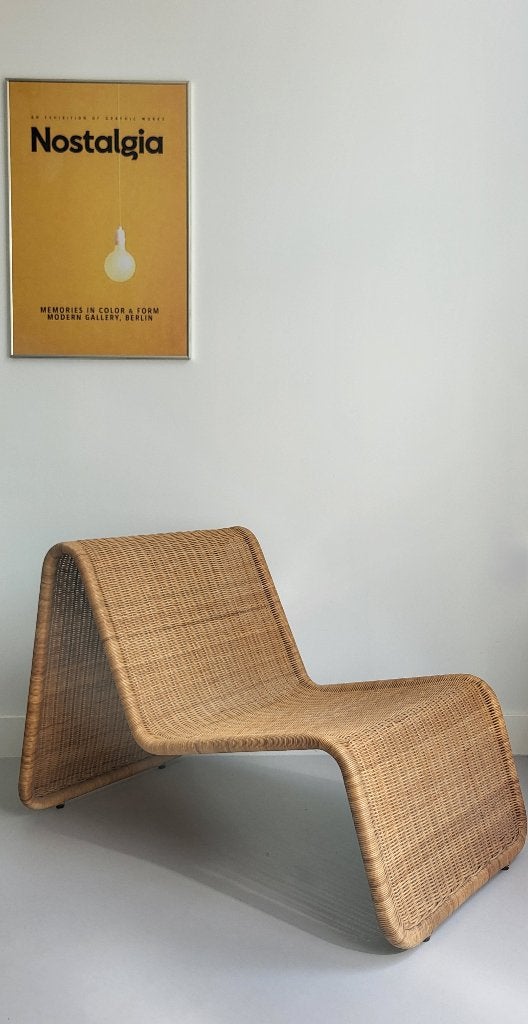 Vintage IKEA HESTRA rotan fauteuil, Ophalen, Vintage, 75 tot 100 cm, Zo goed als nieuw
