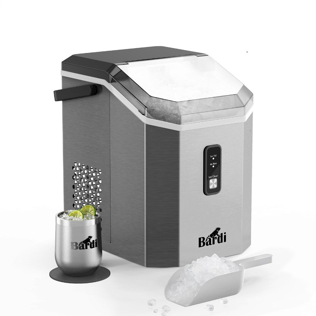 Bardi 1,1 Liter IJsblokjesmachine, ICE Nuggets - RVS - SET, Ophalen, Nieuw, Zelfvriezend