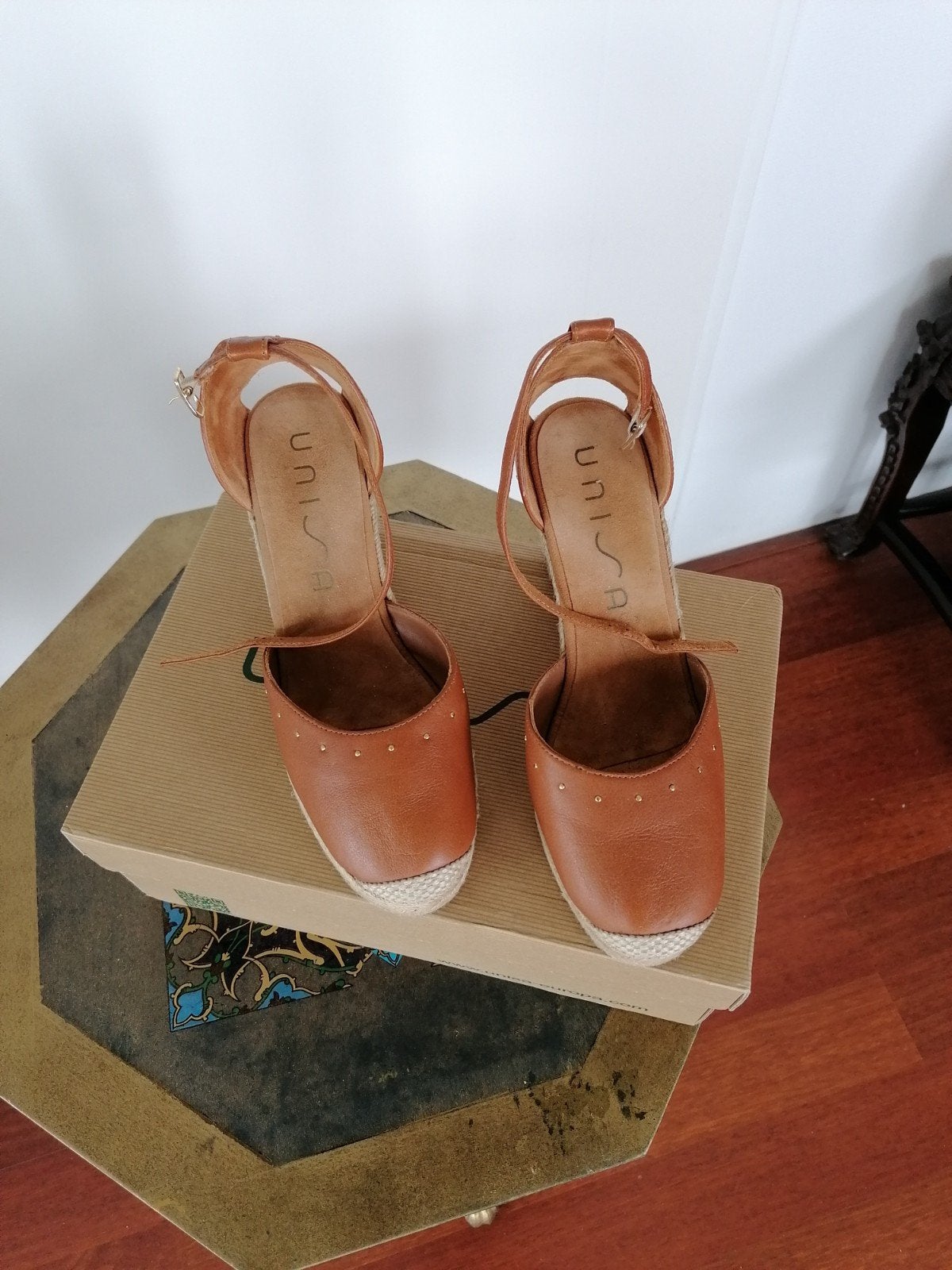 lederen espadrilles, Kleding | Dames, Ophalen, Nieuw, Bruin, Espadrilles of Moccasins