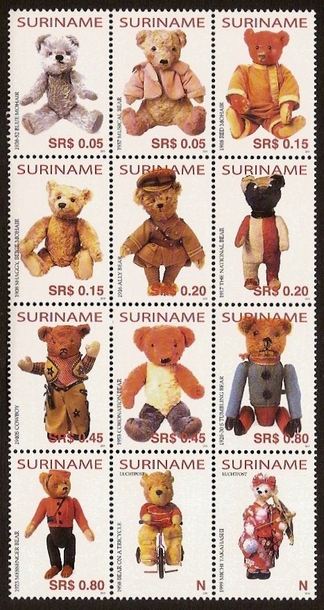 Suriname 1308/19 postfris Teddyberen 2005, Ophalen of Verzenden, Postfris