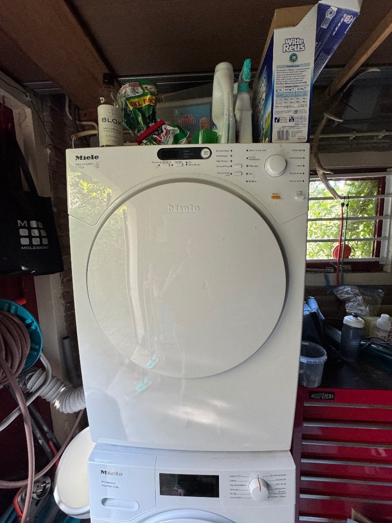 Miele wasdroger T7734 SoftCare – Luchtafvoer, Ophalen, 6 tot 8 kg, Gebruikt, Luchtafvoer